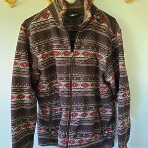 North Face Printed Pattern Fleece Jacket
